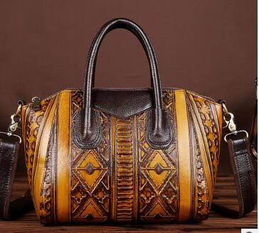 Tribal Vintage Leather Handbag