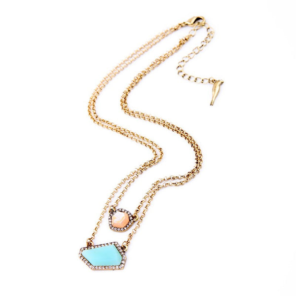 Crystal Rock Layer Necklace
