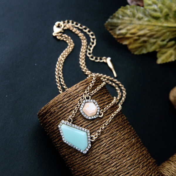 Crystal Rock Layer Necklace