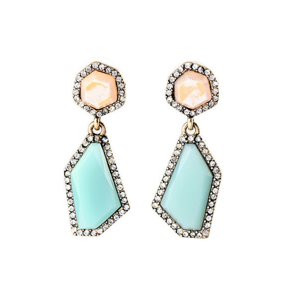 Crystal Rock Drop Earring