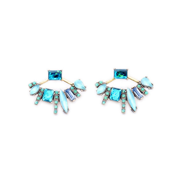 Natural Stone Ear Jacket Studs