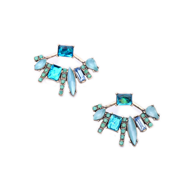 Natural Stone Ear Jacket Studs