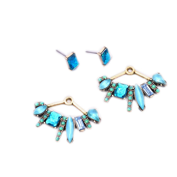 Natural Stone Ear Jacket Studs