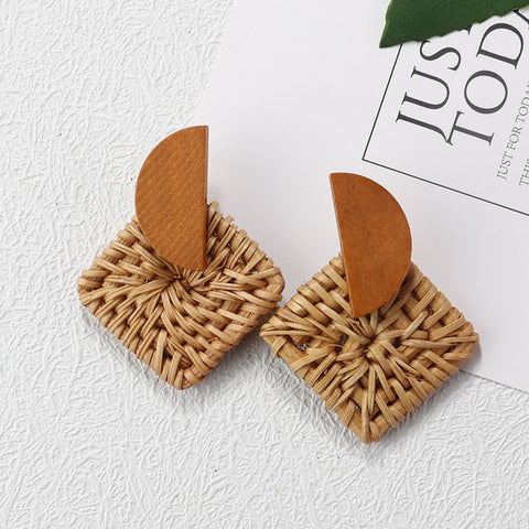 Half Moon Wooden Errings