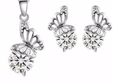 G Silver Butterfly Set