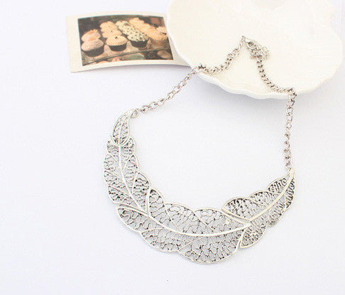 Gold Leaf Link Necklace