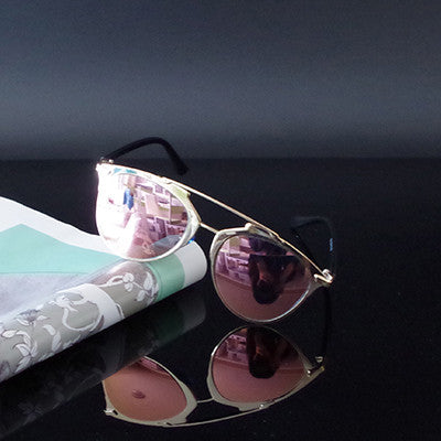 Fan Flare Mirrored Sunglasses -