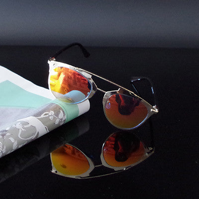 Fan Flare Mirrored Sunglasses -
