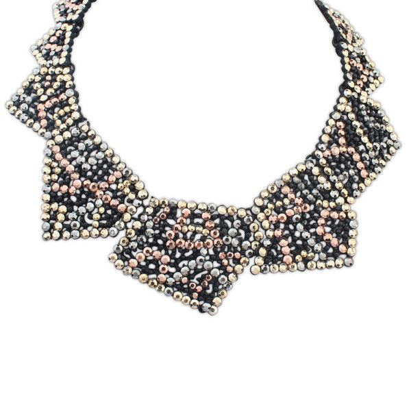 Geo Studded M Necklace