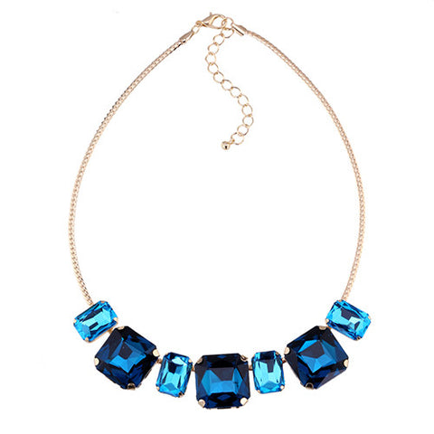 Crystal M Cube Necklace