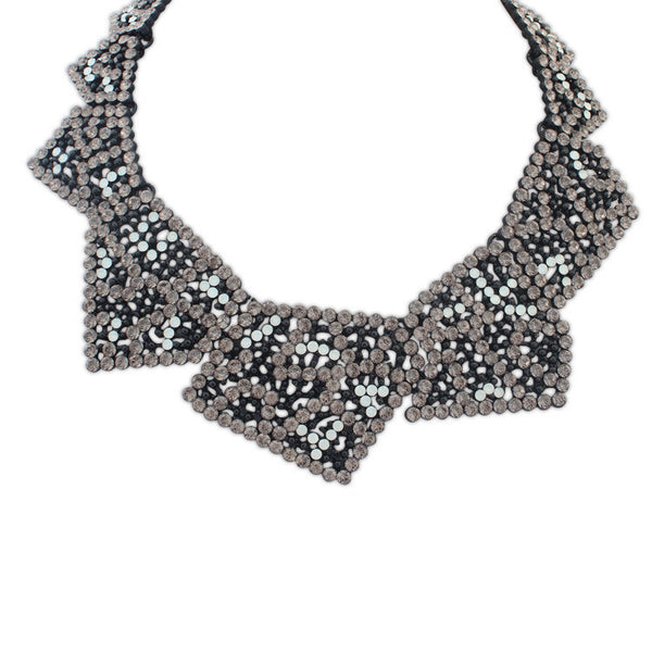 Geo Studded M Necklace