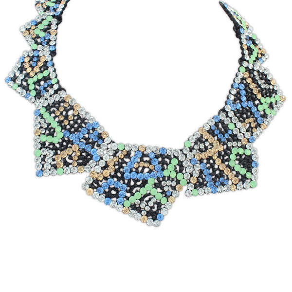 Geo Studded M Necklace