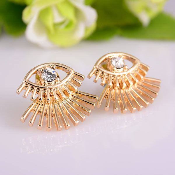 CZ Eye Ear Jackets Stud Earrings