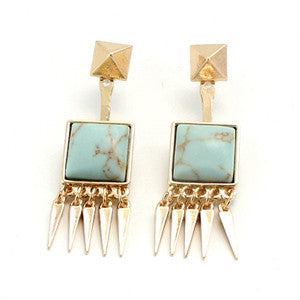 Boho Quartz Ear Jacket Earrings