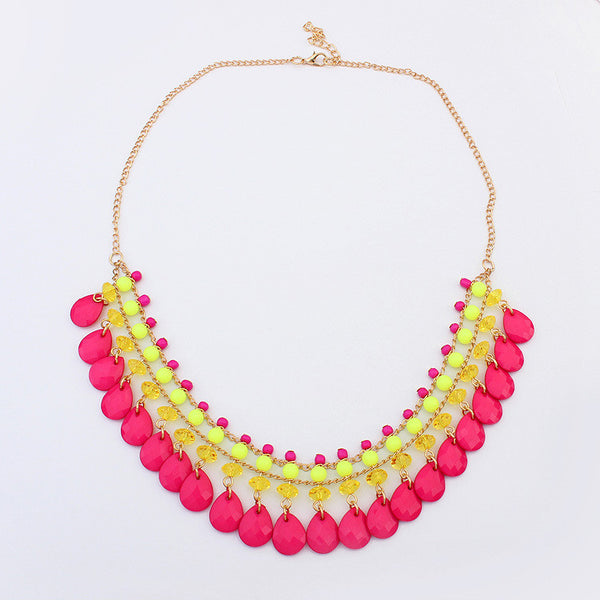 New M Boho Tassel Necklace