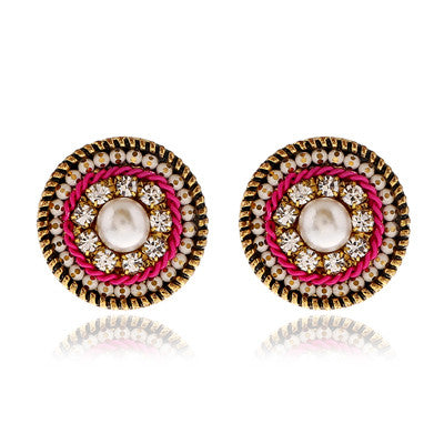 Grecian CZ Pearl Studs