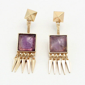 Boho Quartz Ear Jacket Earrings