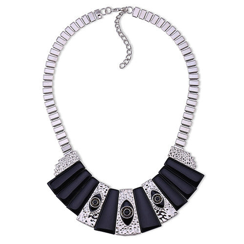 Black M Bar Necklace