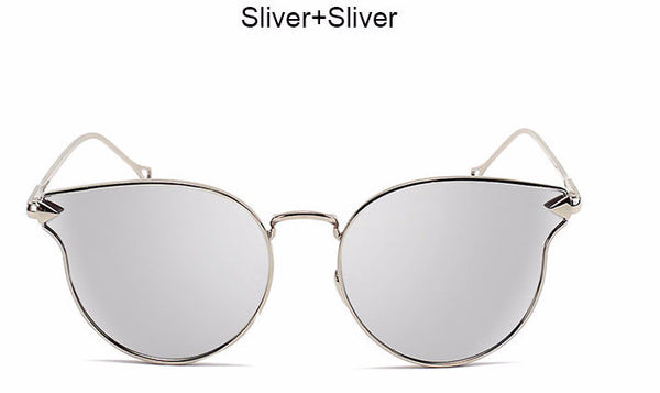 Cat Eye Mirror Sunglasses