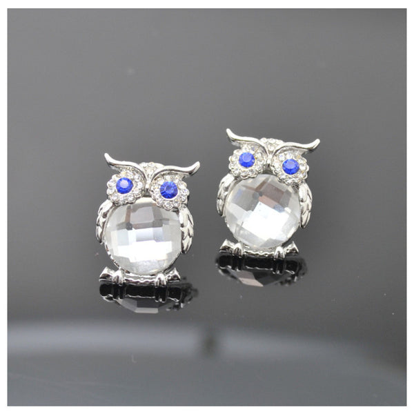 Crystal Owl Studs