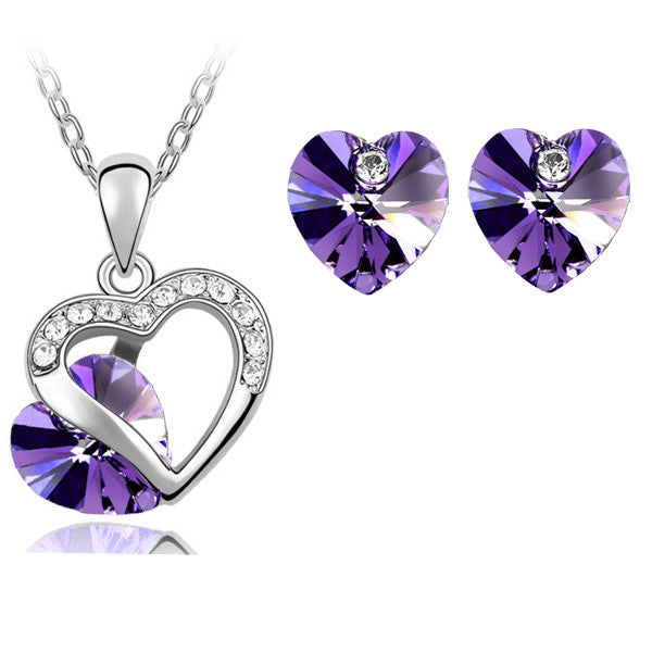 G CZ Heart Set