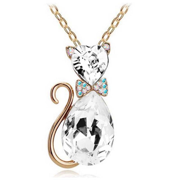 Crystal Cat Pendant Necklaces- Mark Down 60%