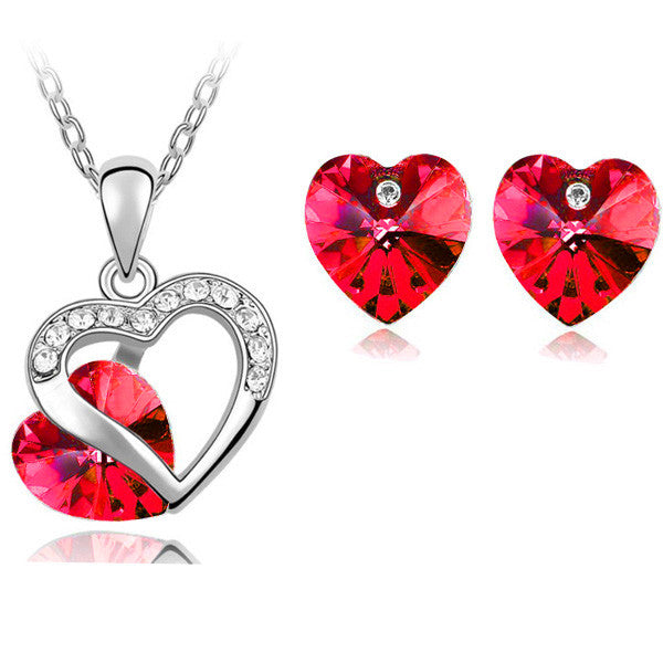 G CZ Heart Set
