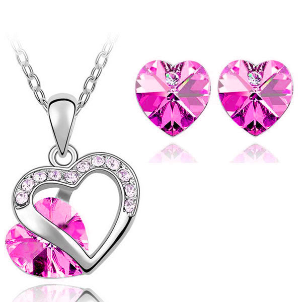 G CZ Heart Set