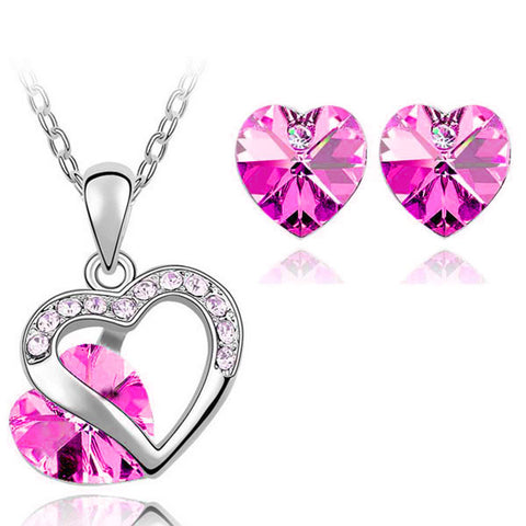G CZ Heart Set