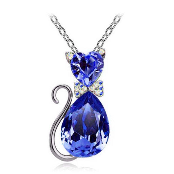 Crystal Cat Pendant Necklaces- Mark Down 60%