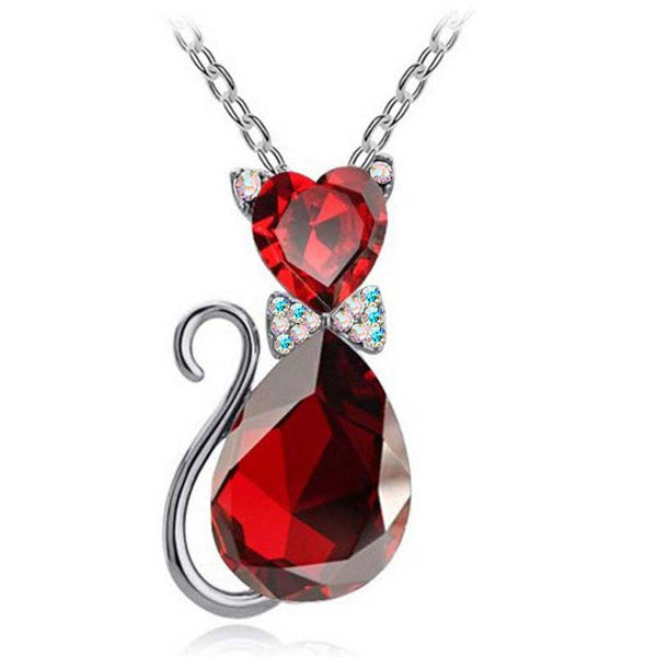 Crystal Cat Pendant Necklaces- Mark Down 60%