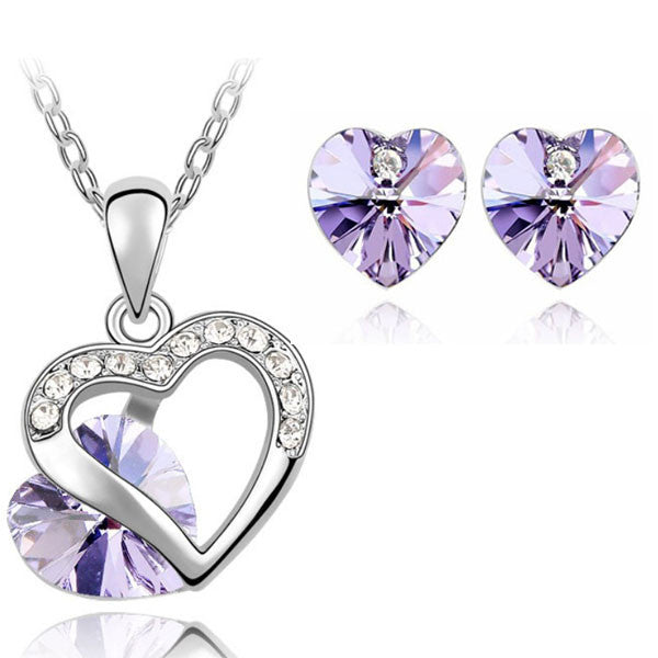 G CZ Heart Set